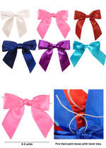 Satin Twist Tie Bows