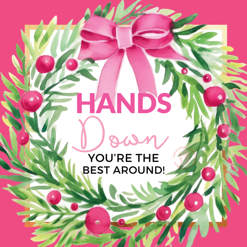 Wreath Hands Down Chat Card