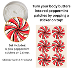 Red Shea Creme Peppermint Stickers