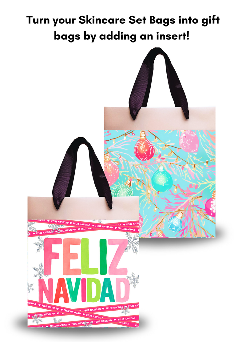 Feliz Navidad Skincare Bag Inserts