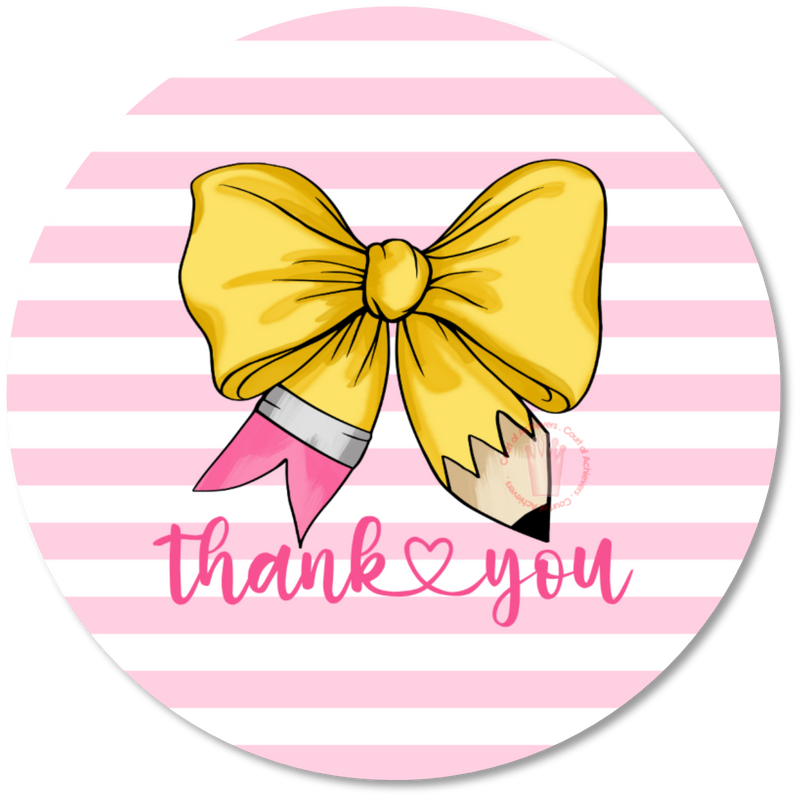 Penciled Thank you Sticker