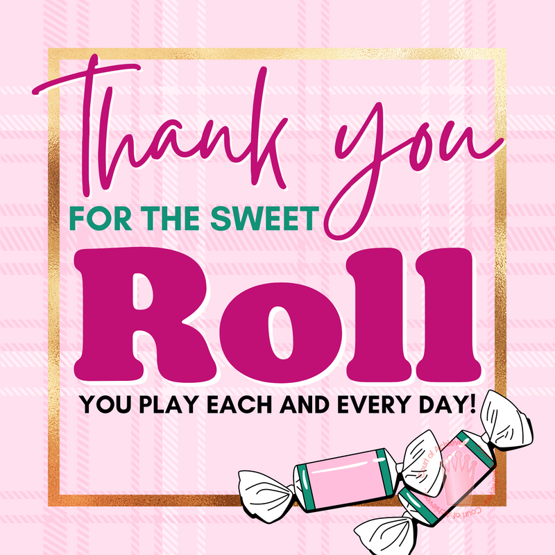 Plum Plaid Footsie Roll  Chat Card