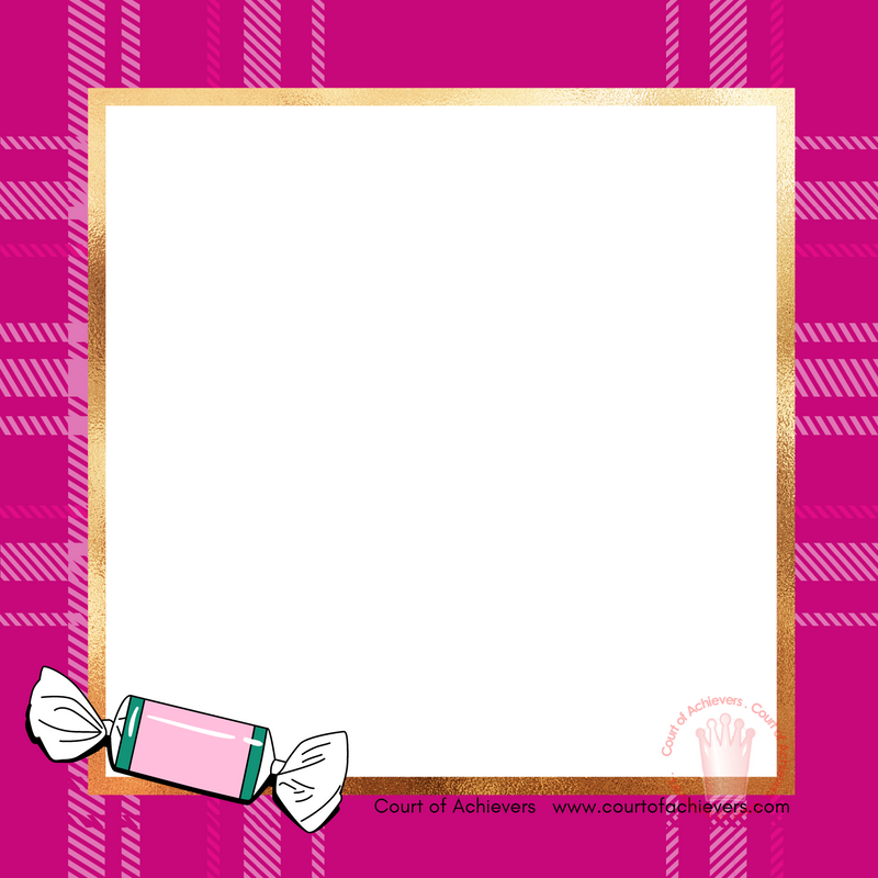 Plum Plaid Footsie Roll  Chat Card