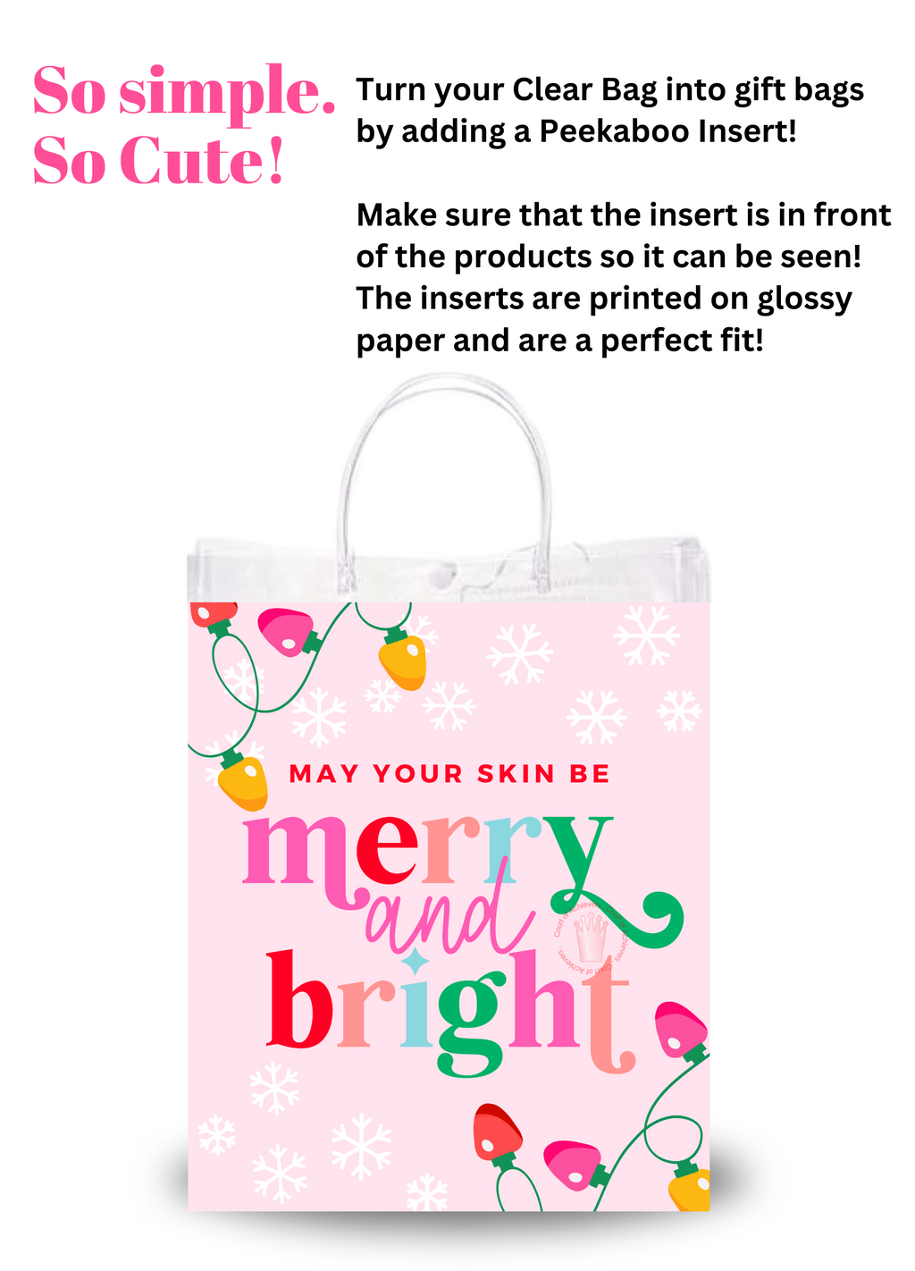 Merry and Bright Clear Bag Inserts