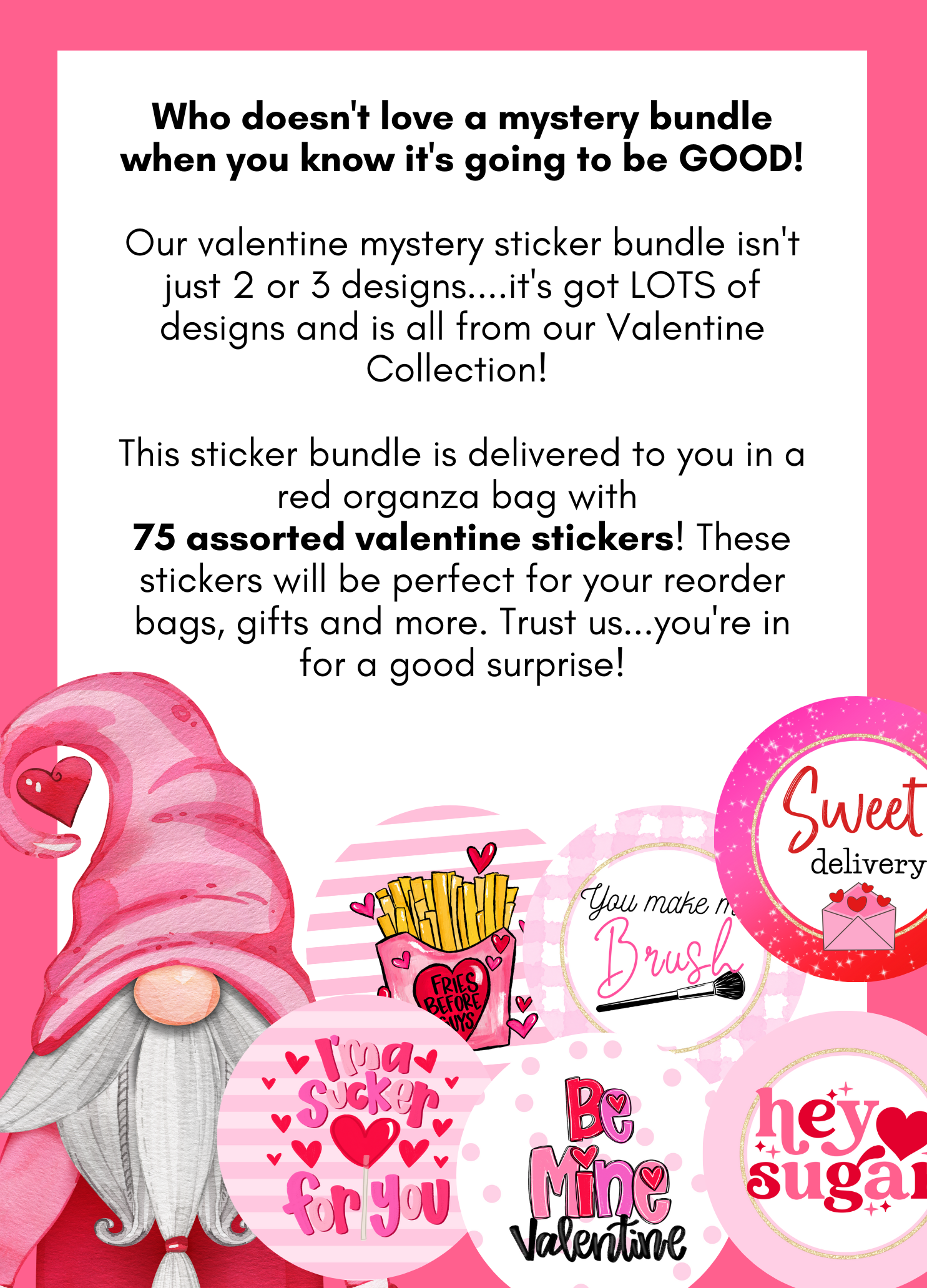 Valentine's Stickers bundle. Valentine's Stickers Printable By
